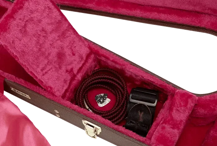Gator GW Deluxe Estuche de Madera Contraplacada para Guitarra 335/Semi Hollow, Color Marrón con Interior Magenta Gator GW Deluxe Estuche de Madera Contraplacada para Guitarra 335/Semi Hollow, Color Marrón con Interior Magenta