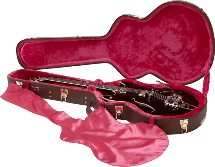 Gator GW Deluxe Estuche de Madera Contraplacada para Guitarra 335/Semi Hollow, Color Marrón con Interior Magenta Gator GW Deluxe Estuche de Madera Contraplacada para Guitarra 335/Semi Hollow, Color Marrón con Interior Magenta