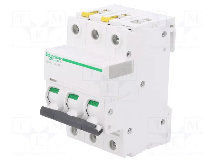 SCHNEIDER ELECTRIC Interruptor magnetotérmico iC60N 63A 3 Polos Característica D SCHNEIDER ELECTRIC Interruptor magnetotérmico iC60N 63A 3 Polos Característica D