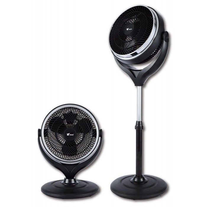 Thulos Ventilador de Pie y Sobremesa TH-FN210 25 cm, 3 Velocidades, Altura y Cabezal Regulable, 42W