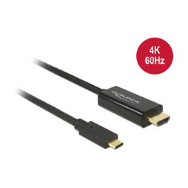 DeLOCK Cable Adaptador USB C a HDMI 4K 60Hz 2 m Negro