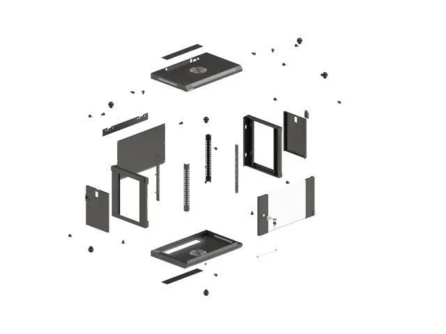 LANBERG Armario Rack Mural 9U WF03-5309-10B con Puerta de Cristal Negro LANBERG Armario Rack Mural 9U WF03-5309-10B con Puerta de Cristal Negro