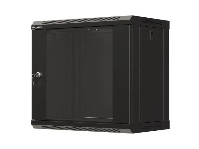 LANBERG Armario Rack Mural 9U WF03-5309-10B con Puerta de Cristal Negro LANBERG Armario Rack Mural 9U WF03-5309-10B con Puerta de Cristal Negro