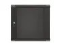 LANBERG Armario Rack Mural 9U WF03-5309-10B con Puerta de Cristal Negro