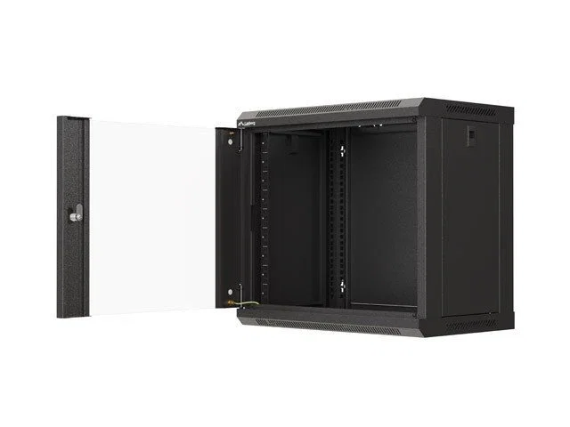 LANBERG Armario Rack Mural 9U WF03-5309-10B con Puerta de Cristal Negro LANBERG Armario Rack Mural 9U WF03-5309-10B con Puerta de Cristal Negro