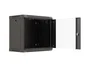 LANBERG Armario Rack Mural 9U WF03-5309-10B con Puerta de Cristal Negro