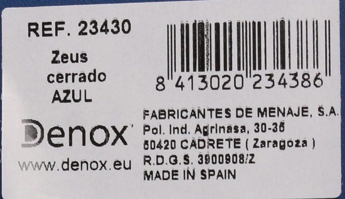 Denox Cubo Basura Reciclaje 65L Cerrado Azul 29 x 59 x 67 cm (2 Unidades)