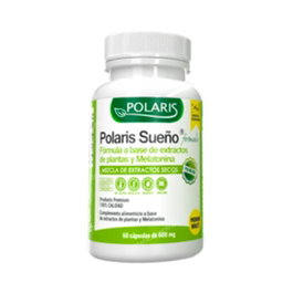POLARIS Sueño (Somniplus) 60 Cápsulas - 600 mg con Melatonina y Extractos de Plantas para Conciliar el Sueño - Suplemento Alimenticio