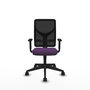 PIQUERAS Y CRESPO Silla de oficina Motilla con mecanismo Sincro, Morado y Negro