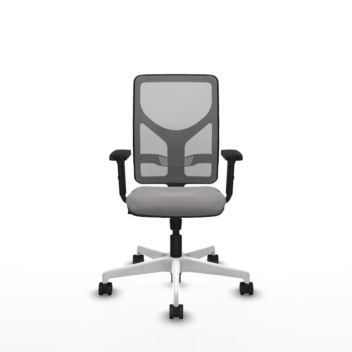 PIQUERAS Y CRESPO Silla de oficina Motilla con mecanismo Sincro y brazos 2D, Gris
