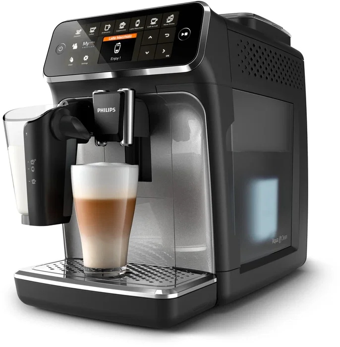 Philips EP4346/70 Cafetera Superautomática con Sistema LatteGo, 8 Tipos de Café, 1.8L, Pantalla Táctil, Negro - Máquina de Espresso para Granos