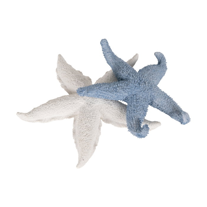 Figura Estrella Blanco Resina Decoración 30 X 30 X 4 cm (Set de 2)