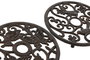 DKD Home Decor Salvamanteles de Hierro Colado 19,5x19,5x1,5 cm (Pack de 2, Colores Surtidos)