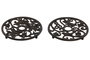 DKD Home Decor Salvamanteles de Hierro Colado 19,5x19,5x1,5 cm (Pack de 2, Colores Surtidos)