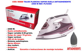 TALOX Plancha de Vapor con Suela Antiadherente 2400 W
