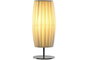 DKD Home Decor Lámpara de sobremesa de hierro con pantalla plisada blanca