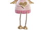 DKD Home Decor Figura Navidad Fantasia Blanco Rosa Metal Hada 6.5 x 11 x 9 cm (6 Unidades)
