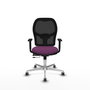 PIQUERAS Y CRESPO Silla de oficina Jorquera con mecanismo Sincro/Traslack, Morado y Negro