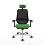 PIQUERAS Y CRESPO Silla de oficina Mardos con mecanismo Sincro/Traslack Verde y Negro