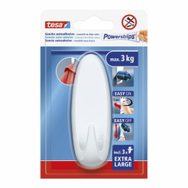 Tesa Gancho autoadhesivo Powerstrips XL blanco ovalado