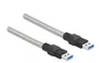 DeLOCK Cable USB 3.2 Gen 1 Tipo-A a Tipo-A con cubierta metálica, 1 m