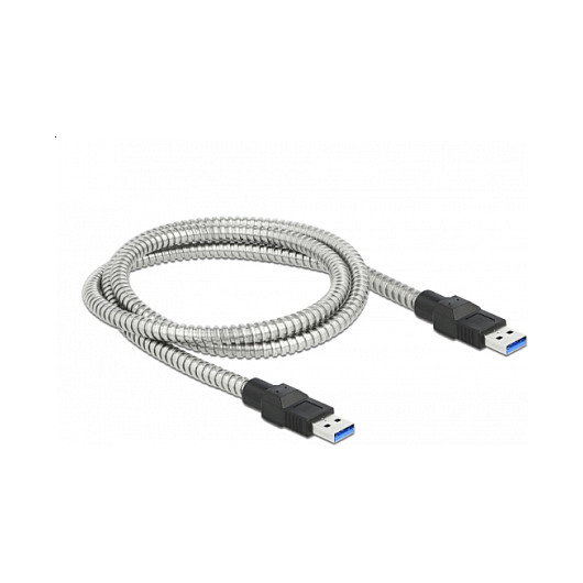 DeLOCK Cable USB 3.2 Gen 1 Tipo-A a Tipo-A con cubierta metálica, 1 m