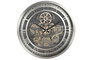 DKD Home Decor Mesita Auxiliar Loft Dorado Plateado Metal y Cristal 50 x 54 x 50 cm