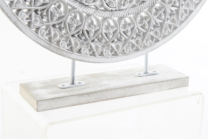 DKD Home Decor Decoración Mandala Decape Blanco MDF y Metal