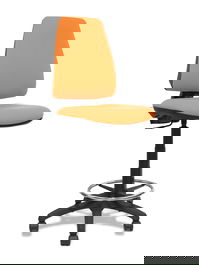 Taburete Piqueras y Crespo PB308RN Naranja PVC