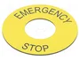 SCHNEIDER ELECTRIC Etiqueta de Emergencia EMERGENCY STOP Amarilla