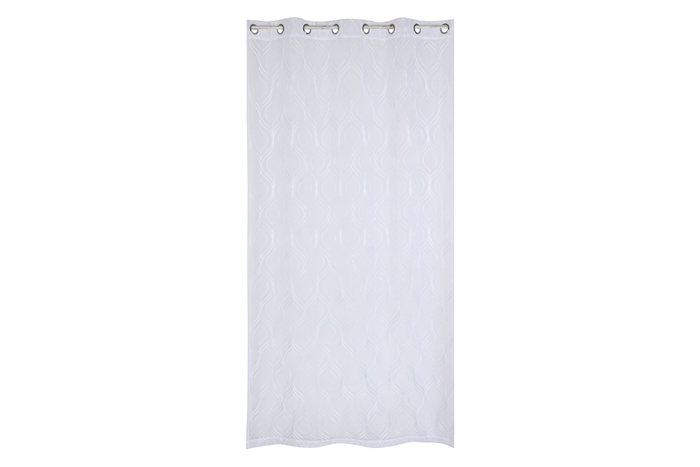 DKD Home Decor White23 Cortina Basicos Blanco 260 x 140 cm (2 Unidades)
