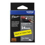 Brother TZe-FX651 Cinta de Etiquetado Negra sobre Amarilla TZ Ancho 2.4cm Largo 8m