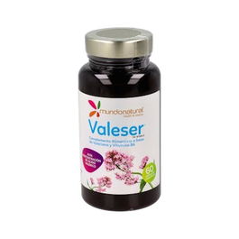MUNDONATURAL Valeser 60 Cápsulas - Valeriana y Vitamina B6 para Sistema Nervioso y Sueño
