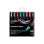 Uni-Ball Posca PC-5M Estuche de 8 Rotuladores de Pintura Metalizados