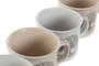 DKD Home Decor Taza Tradicional Beige Blanco Roto Gres 8.5 x 7 x 11 cm Colección Tree of Life 24 Apto Microondas y Lavavajillas