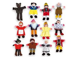 Andreutoys Juego de marionetas de dedos personajes cuentos infantiles surtidos 13cm caja de 12 unidades