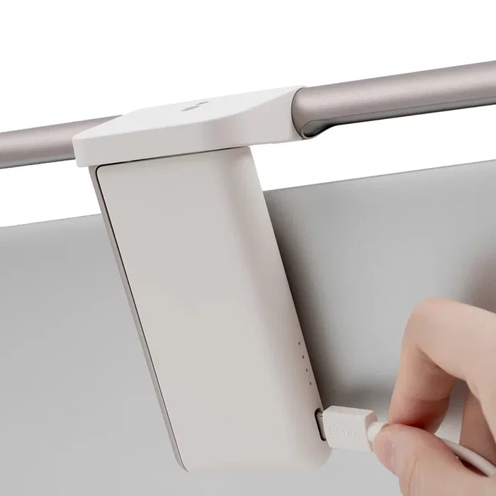 BenQ LaptopBar Luz de Pantalla, Blanco, Aluminio y PC, 45 mm, Conector USB