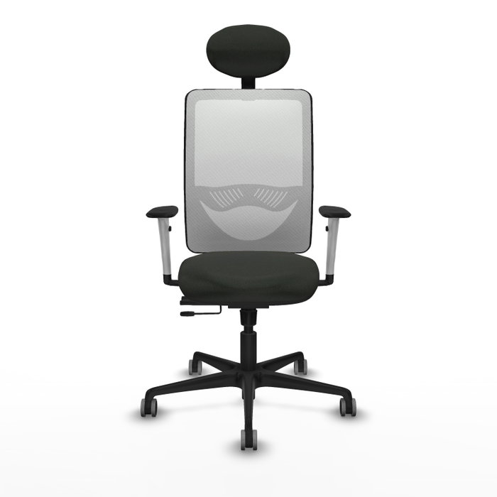 PIQUERAS Y CRESPO Silla de oficina Zulema con mecanismo Sincro/Traslack, Blanco y Negro