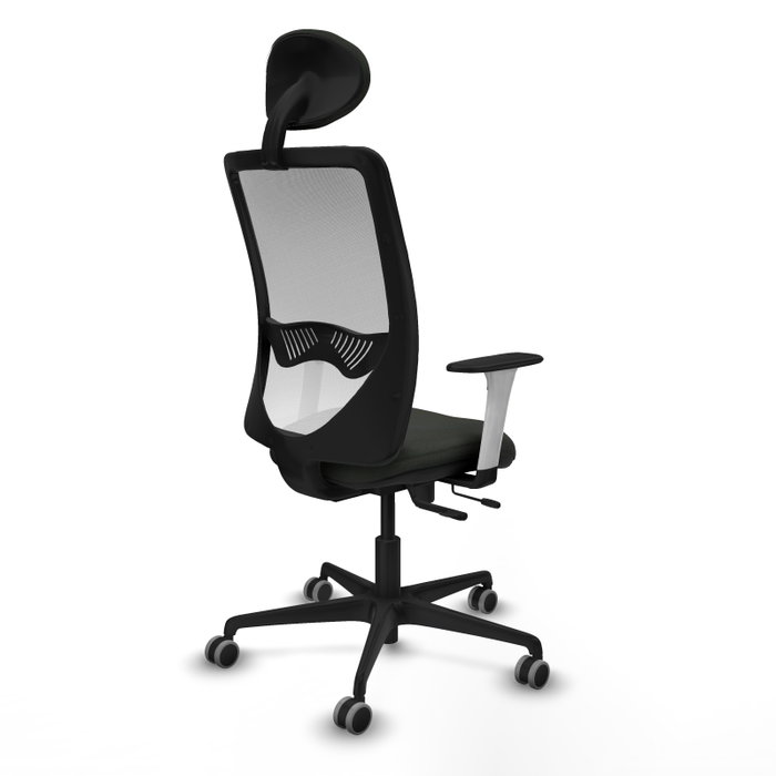 PIQUERAS Y CRESPO Silla de oficina Zulema con mecanismo Sincro/Traslack, Blanco y Negro