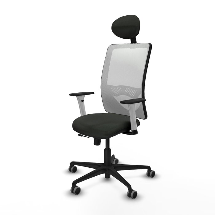 PIQUERAS Y CRESPO Silla de oficina Zulema con mecanismo Sincro/Traslack, Blanco y Negro