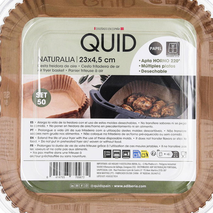 Cesta Cuadrada Papel Horno Naturalia Quid 23x4,5 cm Cesta Cuadrada Papel Horno Naturalia Quid 23x4,5 cm