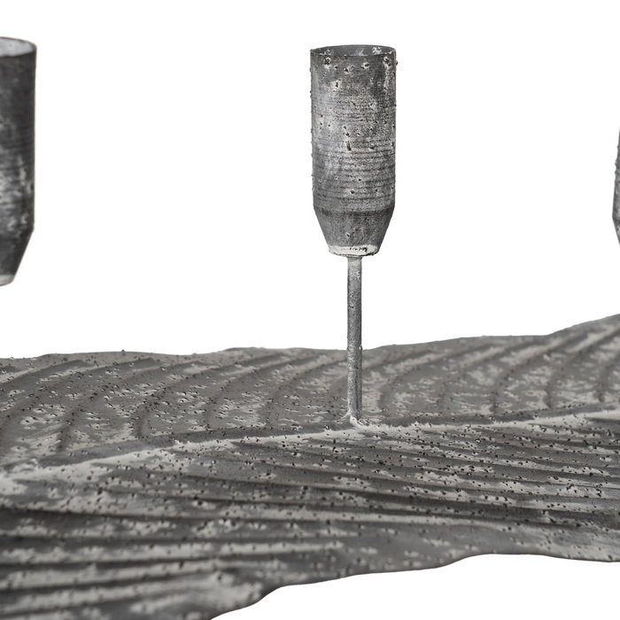 Candelabro Gris Metal Decoración 86 X 20 X 16,50 cm Candelabro Gris Metal Decoración 86 X 20 X 16,50 cm