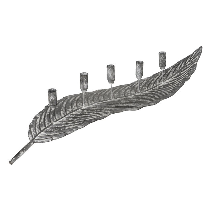 Candelabro Gris Metal Decoración 86 X 20 X 16,50 cm Candelabro Gris Metal Decoración 86 X 20 X 16,50 cm