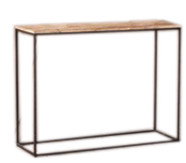 DKD Home Decor Consola Abeto y Metal 80x40x80 Natural