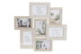 DKD Home Decor Marco Multifoto MDF y Cristal para 7 Fotos, Natural