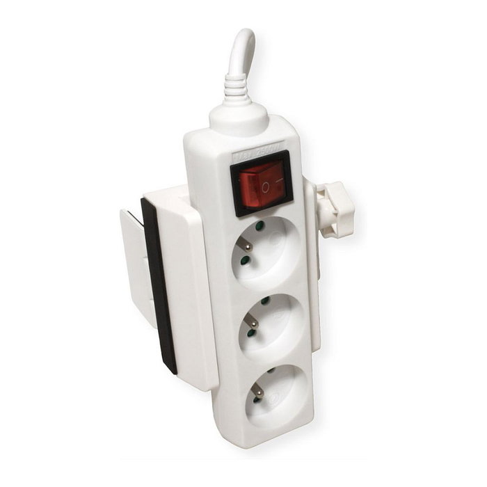 VALUE VALUE 19.99.3233 Abrazadera de Fijación para Regleta de Enchufes de Escritorio, Blanco, Soporte Pasivo (100x82x129 mm, 375.2 g) VALUE VALUE 19.99.3233 Abrazadera de Fijación para Regleta de Enchufes de Escritorio, Blanco, Soporte Pasivo (100x82x129 mm, 375.2 g)