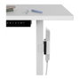 VALUE Abrazadera para pata de mesa para regleta de enchufes, blanco