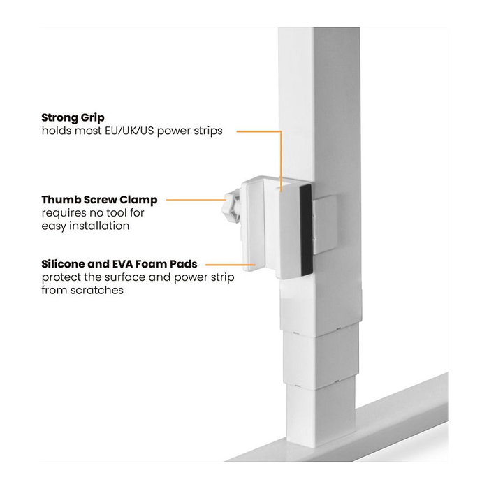 VALUE VALUE 19.99.3233 Abrazadera de Fijación para Regleta de Enchufes de Escritorio, Blanco, Soporte Pasivo (100x82x129 mm, 375.2 g) VALUE VALUE 19.99.3233 Abrazadera de Fijación para Regleta de Enchufes de Escritorio, Blanco, Soporte Pasivo (100x82x129 mm, 375.2 g)
