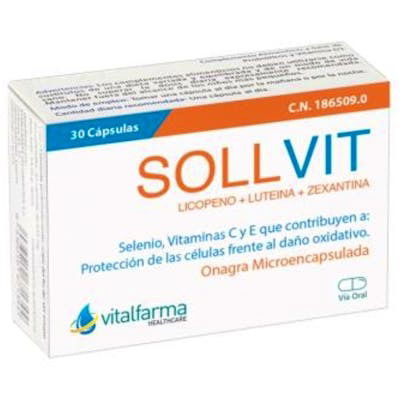 VITALFARMA Sollvit 30Cap. con Vitamina C y Onagra para Protección Celular y Piel