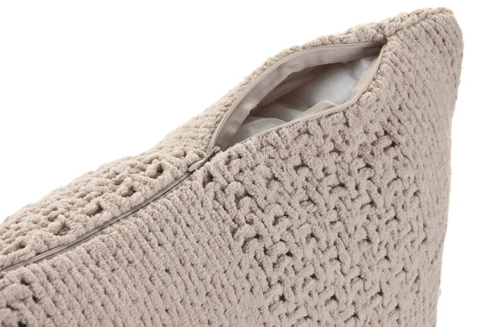 DKD Home Decor Cojin Urban Beige 45 x 45 cm Poliester De Punto (2 Unidades)